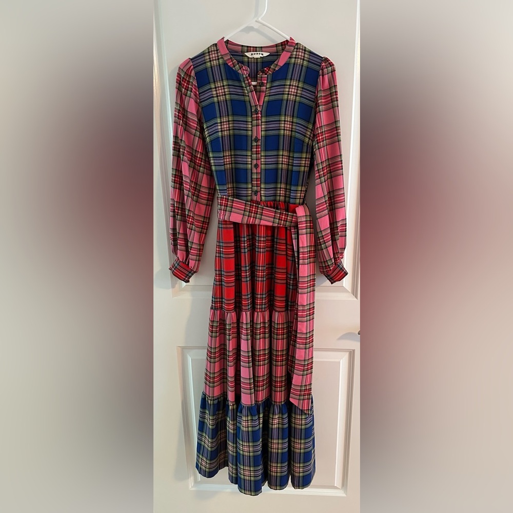 Boden Multicolor Tartan/Plaid Dress